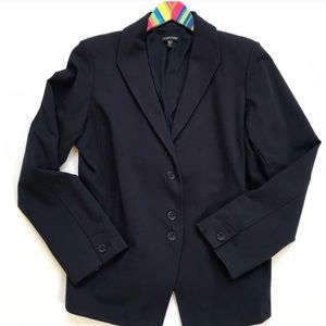 Eileen Fisher 4-Button Navy Blazer